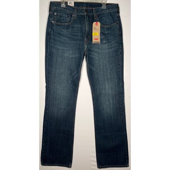 Levi's 527 slim bootcut men's jeans dark washed sits below waist 34x34 NWT - Picture 1 of 6